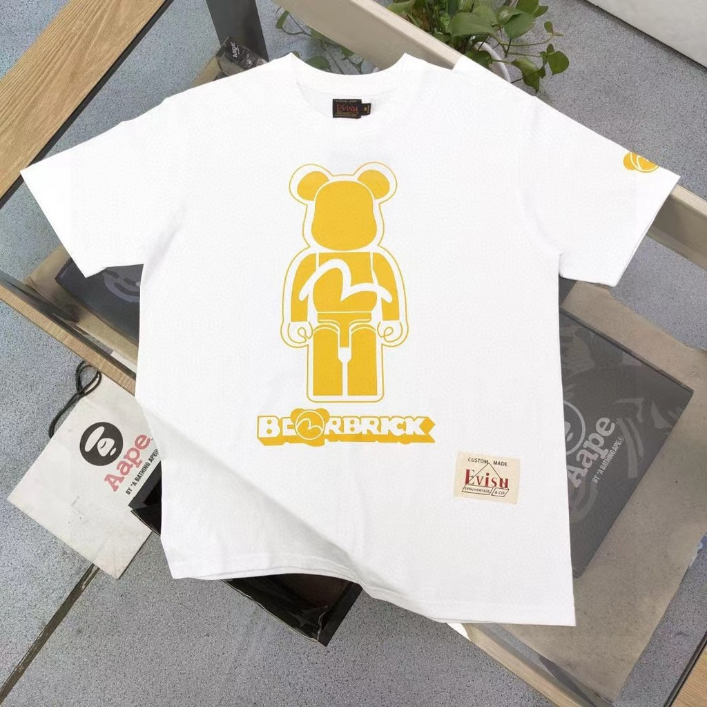 EVISU Áo Thun Nam Nữ Mới Xuân Hè 2026,Slim-Fit Cổ Tròn, Đáy Áo Ren