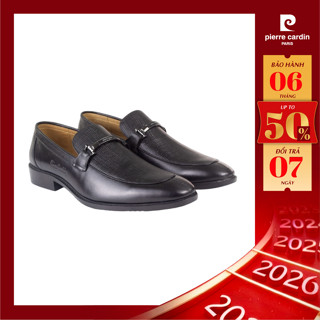   GIÁ ĐỘC QUYỀN  Giày tây lười Pierre Cardin chất liệu da bò cao cấp khóa kéo phụ kiện logo 783 