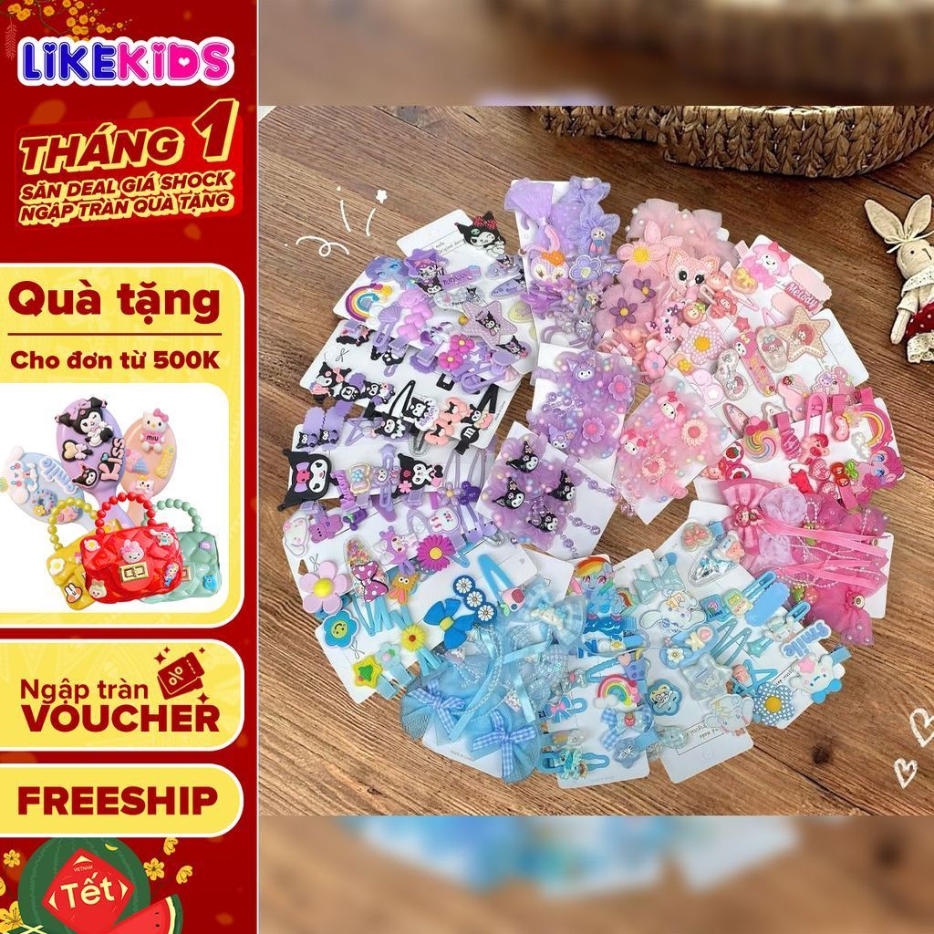 Set KẸP cho bé gái hoạ tiết cute - Likekids