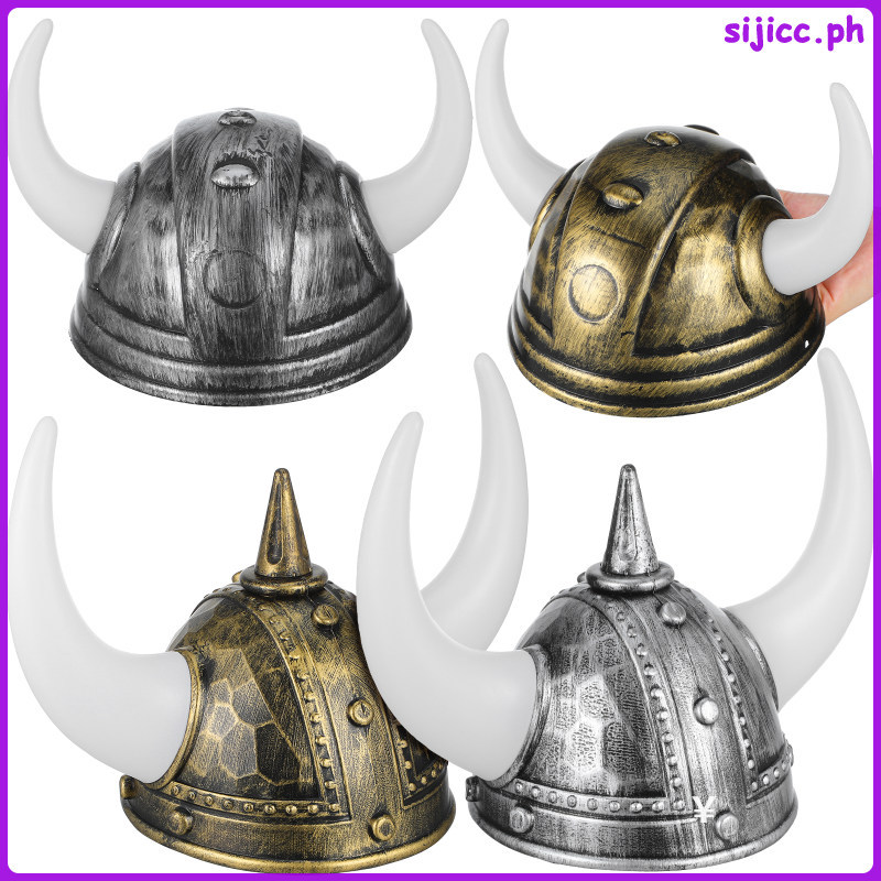 Mũ Bảo Hiểm Sừng Trang Phục Nón Cosplay Phụ Kiện Dự Tiệc Thời Trung Cổ Viking Trang Phục Halloween C