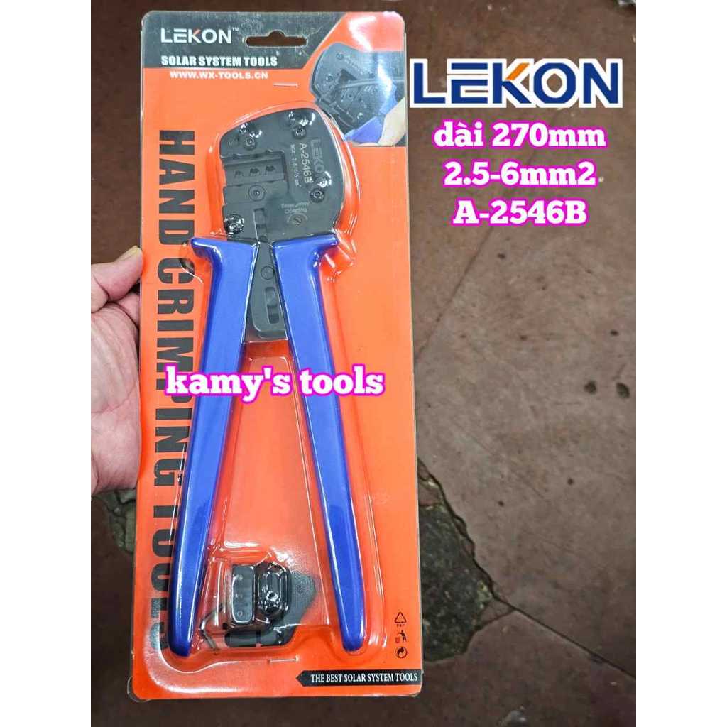 Kìm bấm cos MC3 MC4 năng lượng mặt trời Lekon A-2546B dài 270mm 2.5-6mm2 cao cấp