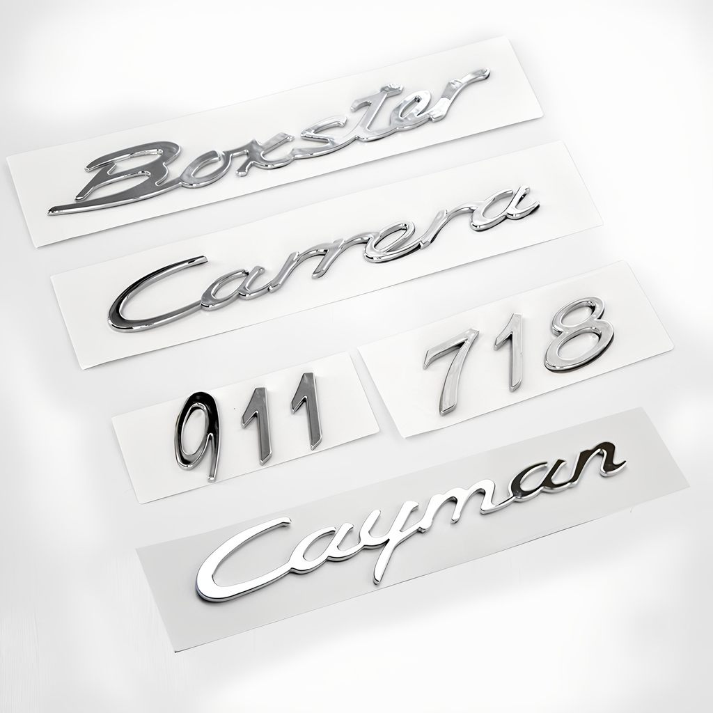 Thích hợp cho Porsche boxster718 Cayman cayman911 Wordmark carrera Đuôi Mark Chữ Xe Mark