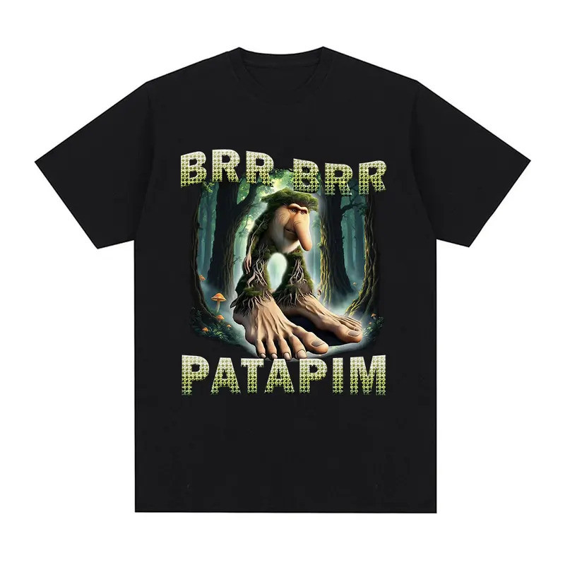 Brr Patapim Áo Thun Ngộ nghĩnh Ý Hài Hước Nam Nữ Quần Áo Thời Trang Cotton