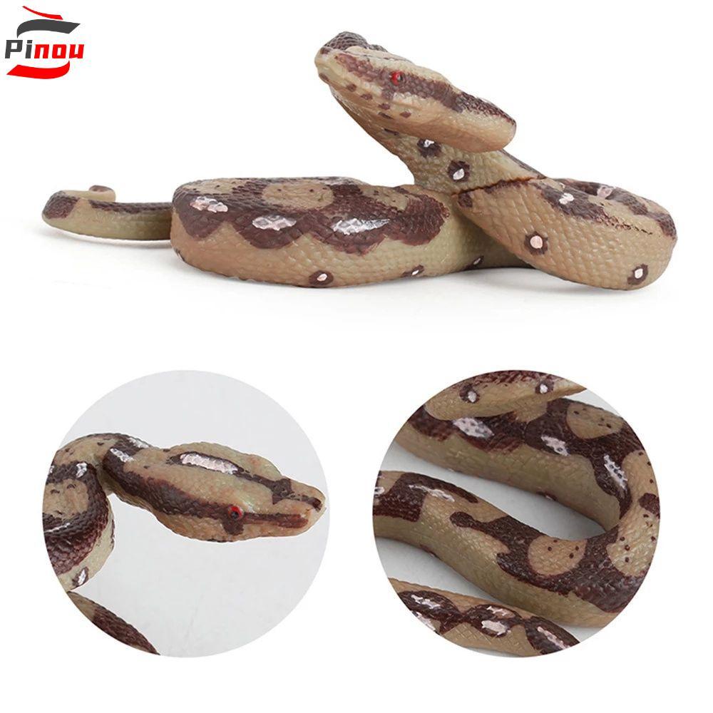 POOU Mô phỏng Bộ sưu tập Python Prank Đồ chơi Động vật Mô hình Kích thước lớn Mô hình Python hoang d