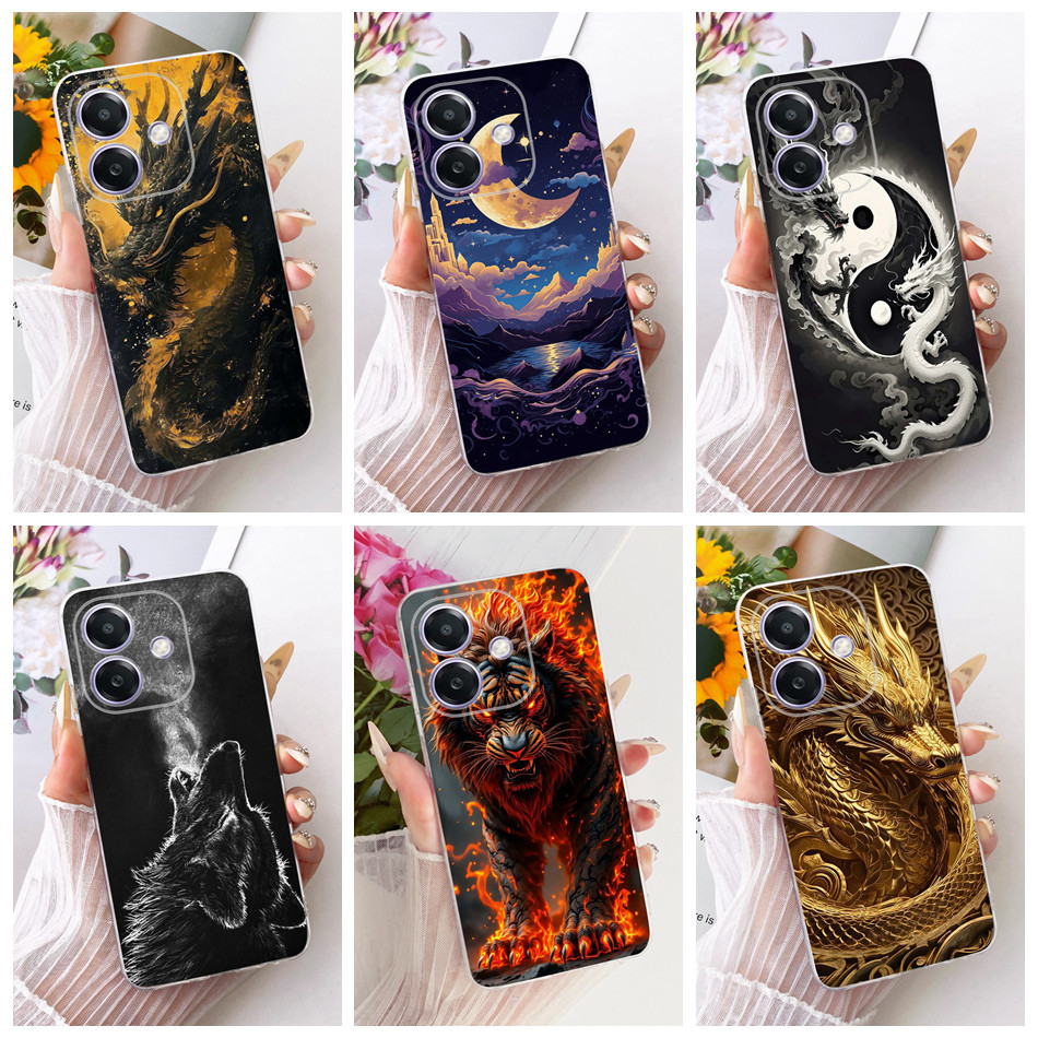Dành Cho OPPO A3 (Toàn Cầu) / A3x 4G / A3x 5G Mới Cool Tiger Dragon Họa Tiết Vỏ Điện Thoại Oppo A3x 