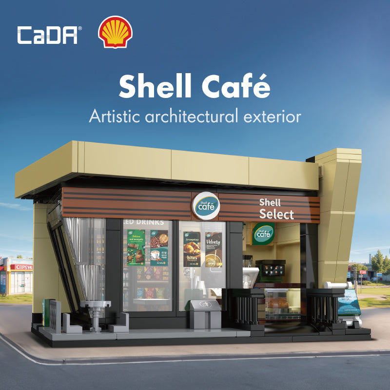 CaDA Shell Cafe C66033 Gạch xây dựng thành phố Đồ chơi Đồ trang trí sưu tập