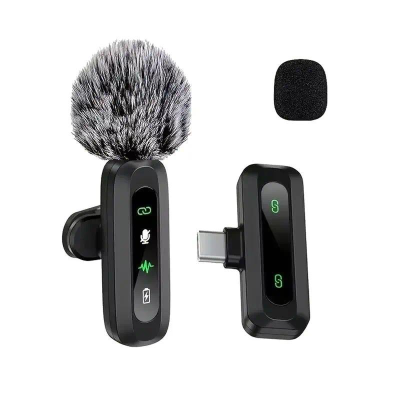 Professional J3 Wireless Lapel Microphone USB Type-C Connector Noise Cancellation Mic For Streaming 