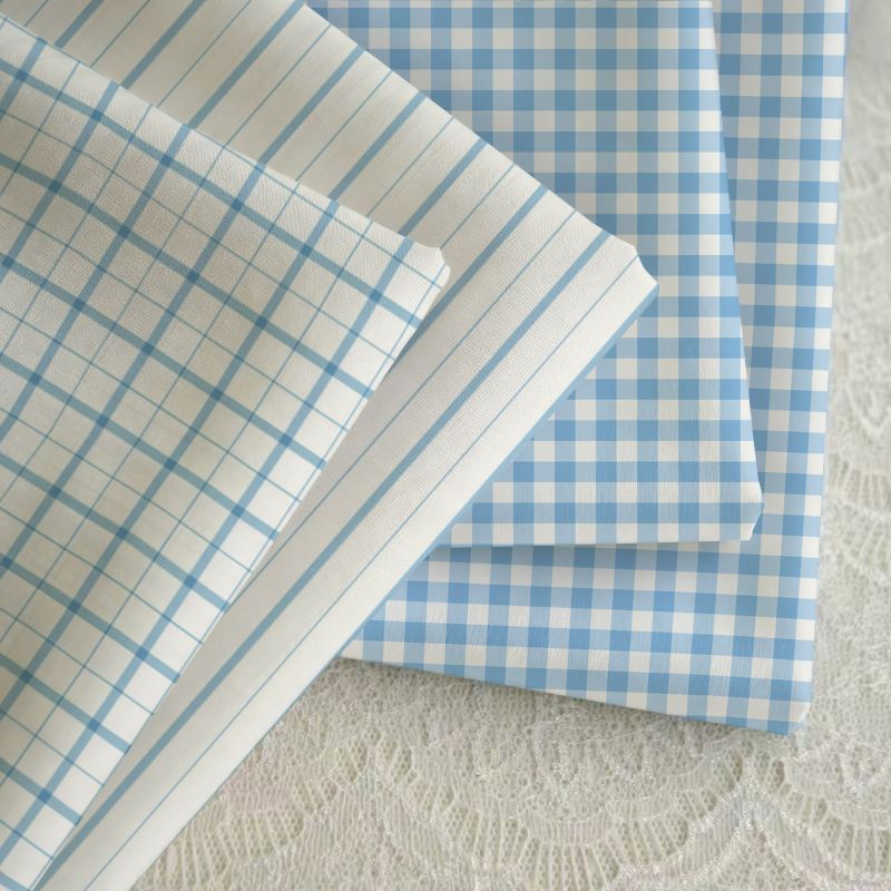Ins Blue Checker Vải 60x40 90x60 Hàn Quốc DIY Bàn Ăn Nhà Bàn Cà Phê Bao Thảm