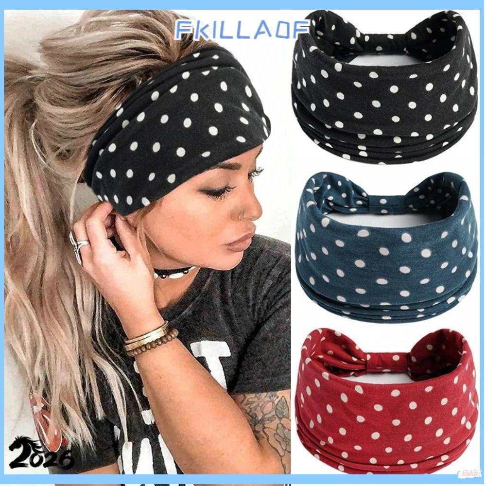 Băng đô thể thao FKIL, Pot Dot, và thun thắt nút cổ điển - Phù hợp nữ mùa hè