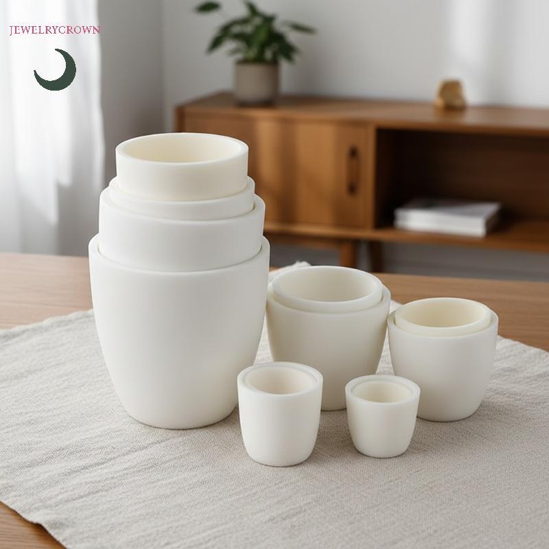 Alumina Crucible Nhiệt độ cao 1600 độ Corundum Crucible 3ml đến 100ml Sử dụng lò nóng chảy trong phò