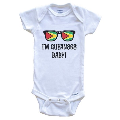 Tôi là Guyan Baby Guyan Flag Sunglasses Guyana Funny Baby Body BJQT