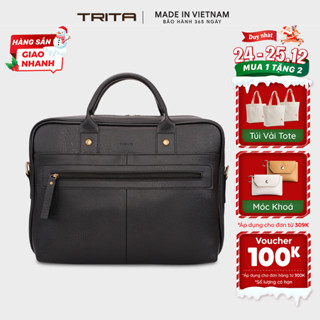  Cặp công sở Trita  Thời trang nam cao cấp đựng vừa laptop 14.6 inch - Cặp da TCA2  Bagsmart 