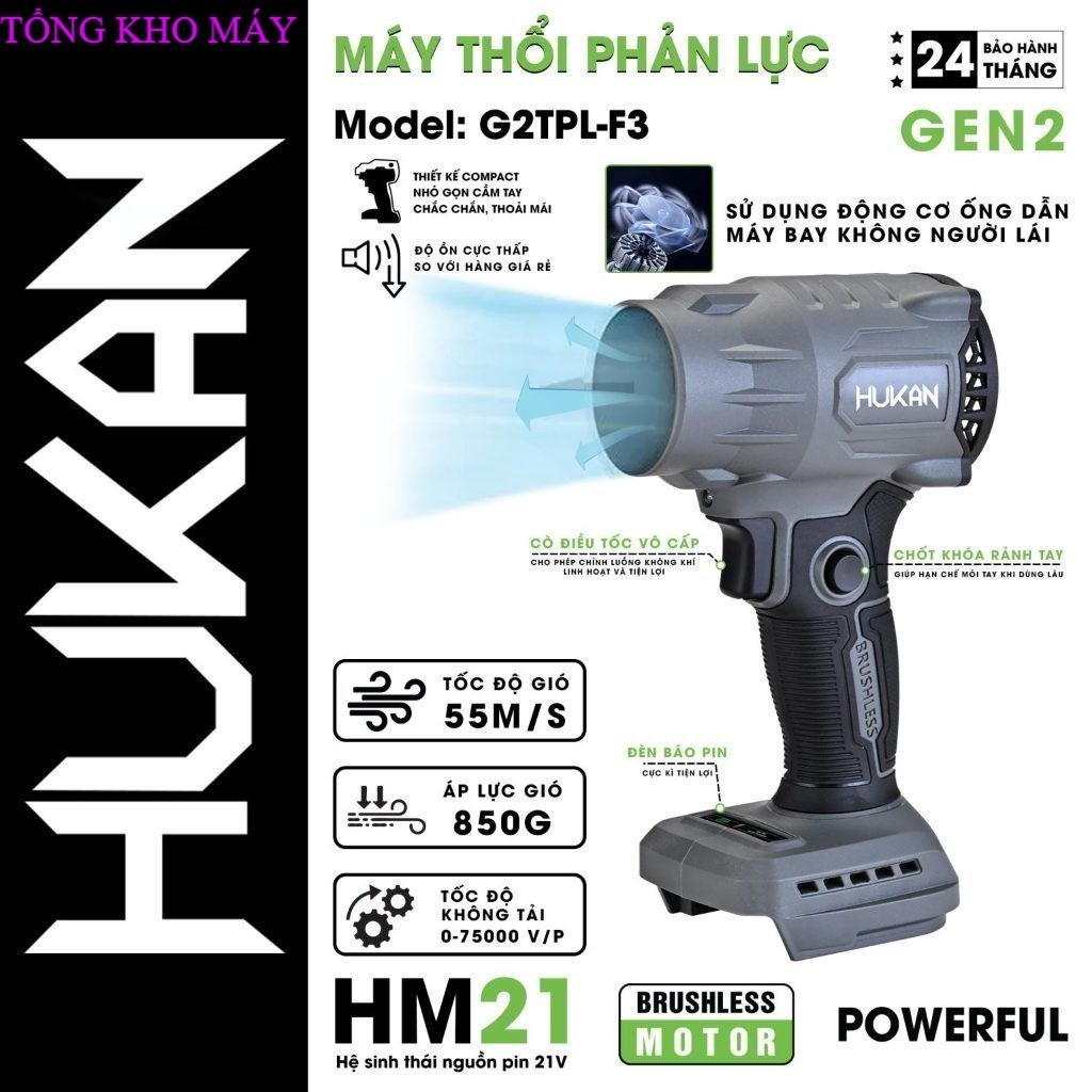 THÂN MÁY THỔI HUKAN . MODEL G2TPL-F3 CHÍNH HÃNG Kho Máy xx