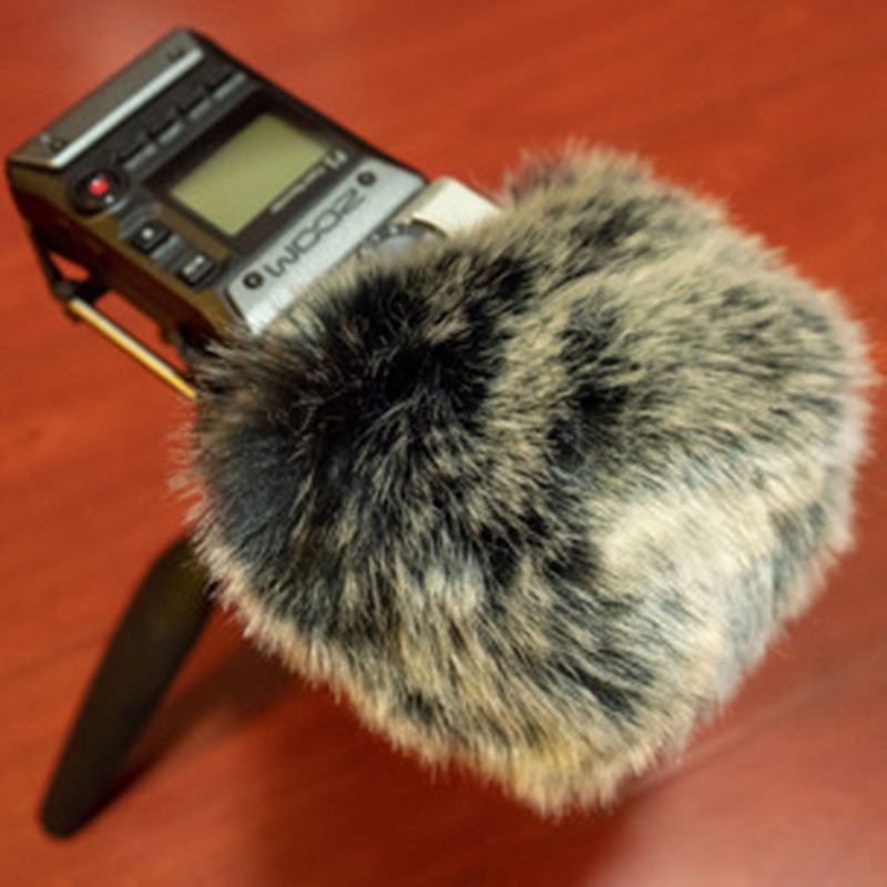 Thích hợp cho máy ghi âm ZOOM H1 H4N H5 H6 Vỏ chống gió Vỏ micro Vỏ micro giả lông thỏ Áo len máy tí