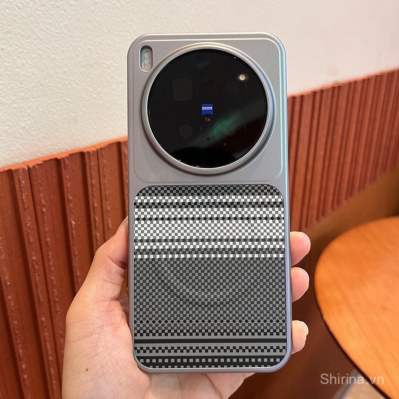 Ốp từ tính sợi Carbon Kevlar siêu mỏng cho Vivo X300 / X300 Pro, Vỏ bảo vệ chống sốc không khung có 