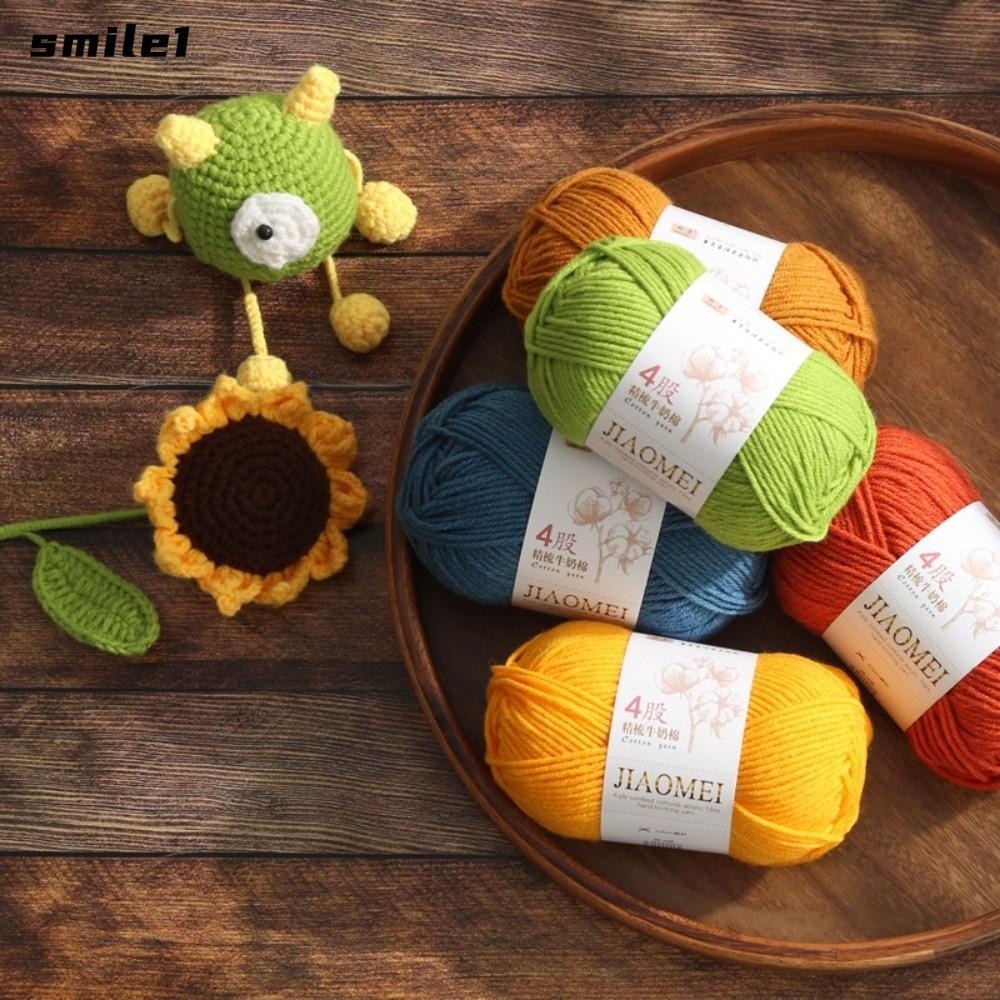 Sợi Chenille SMILE, Sợi Móc 84m Trọng Lượng 4ply 84m, Búp Bê Nhuộm Màu Làm 35g Sợi Cotton Sữa Thủ Cô