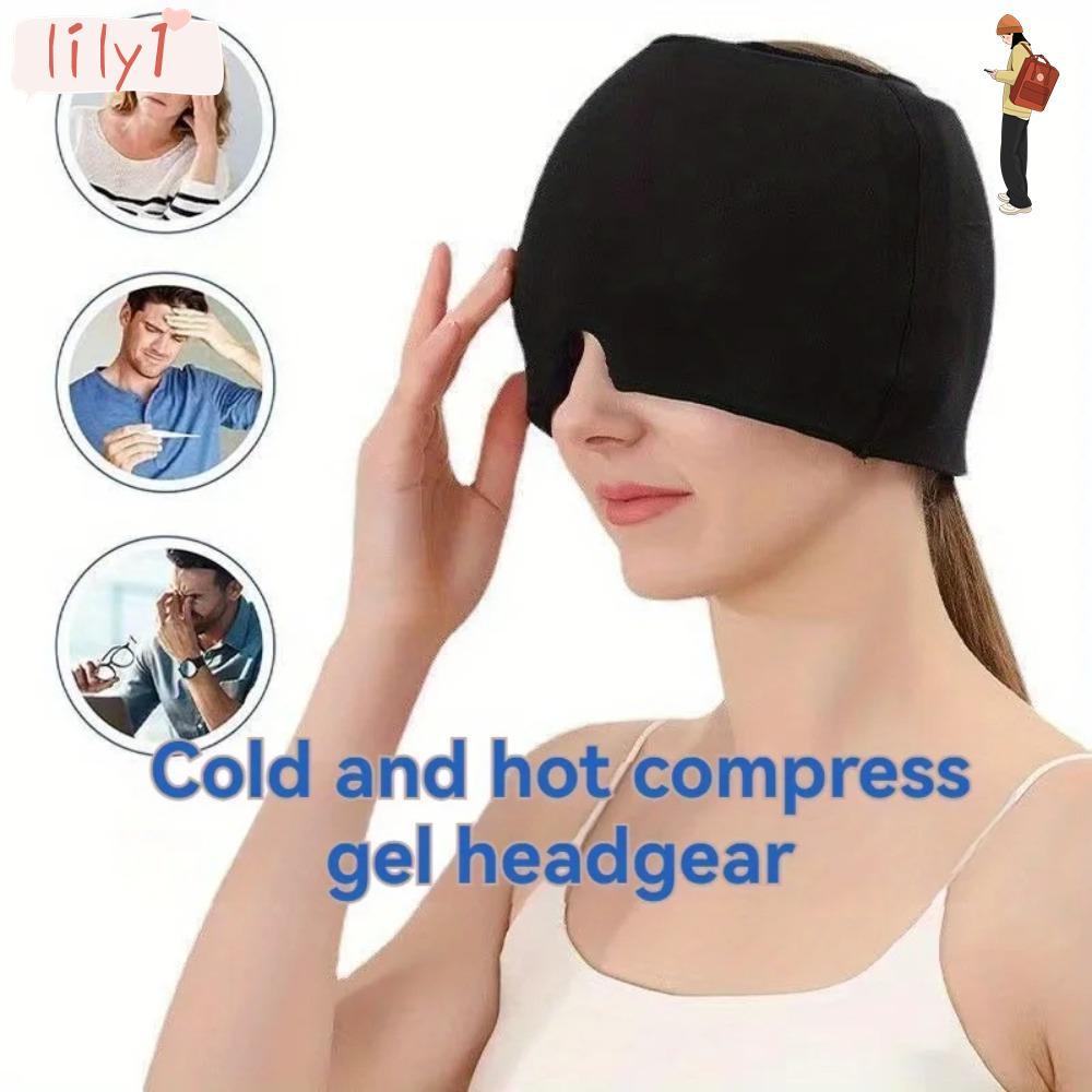 LILY Gel Ice Cap, Form Lắp Đầu Nén Lạnh Mũ Mát Xa, Ice Migraine Giảm Cổ Đeo Một Lớp Mũ Giảm Đau Nửa 