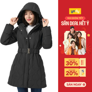  Áo Phao Nữ YODY Phao VIP Dài Mũ Rời Siêu ấm Siêu nhẹ TRA - PVN7032 