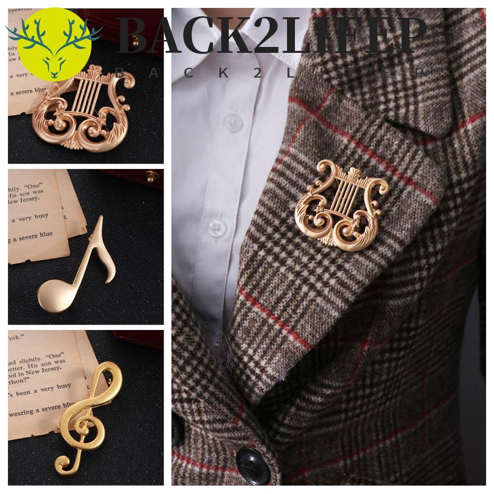 Eighth Note Pin Hợp kim, Trang sức Vintage Unisex G Clef