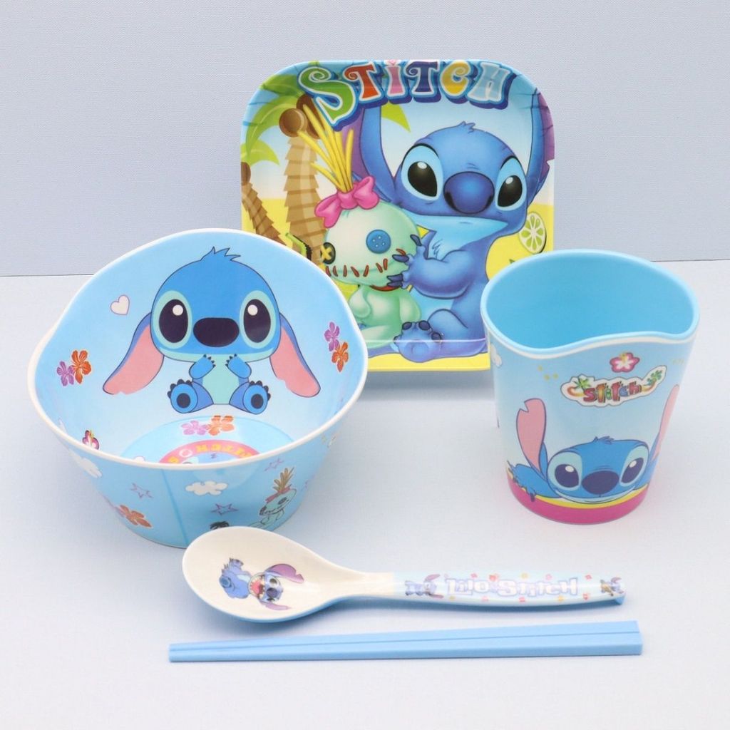 New Product#Stitch Design Bowl Cartoon Children's Tableware Household Bowl and Plate Set Cute Rice B