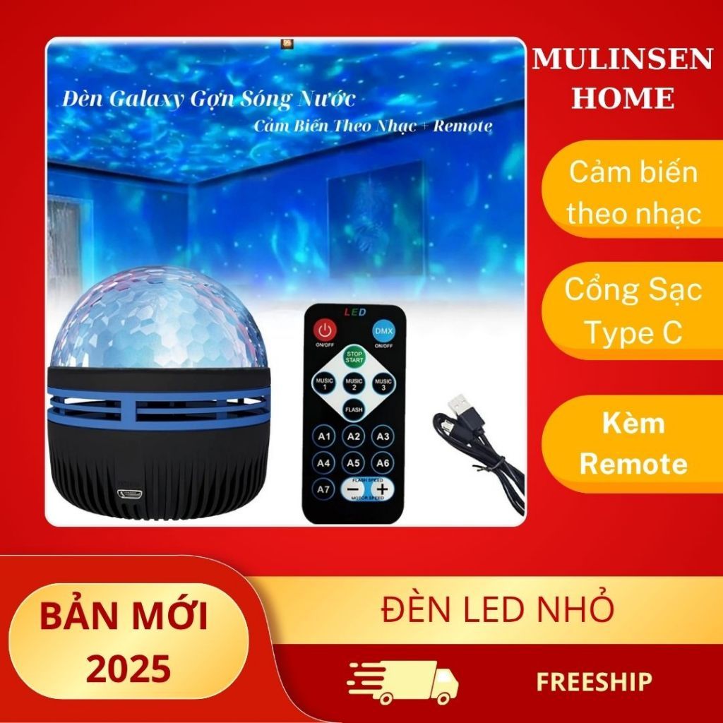 Đèn bóng LED USB Magic Quay đèn Laser DJ Máy chiếu, Đèn cực quang, Đèn dự tiệc, decor phòng