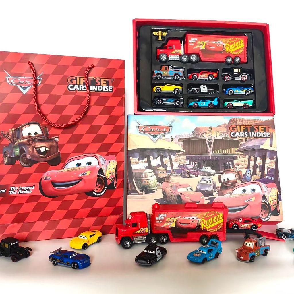 Lightning McQueen Ô Tô Hộp Đựng Xe Tải Hợp Kim Trượt Đua Xe Ô Tô Đồ Chơi Trẻ Em Lightning McQueen Na
