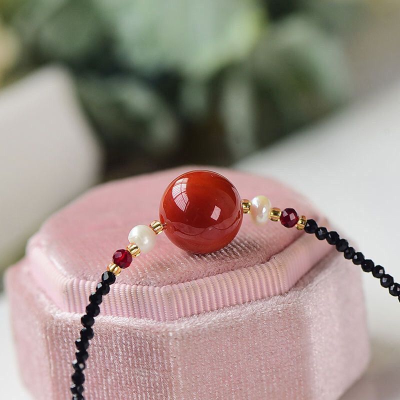 Pha Lê Tự Nhiên Đen Spinel - Vòng Cổ & Dây Choker Có Thể Điều Chỉnh