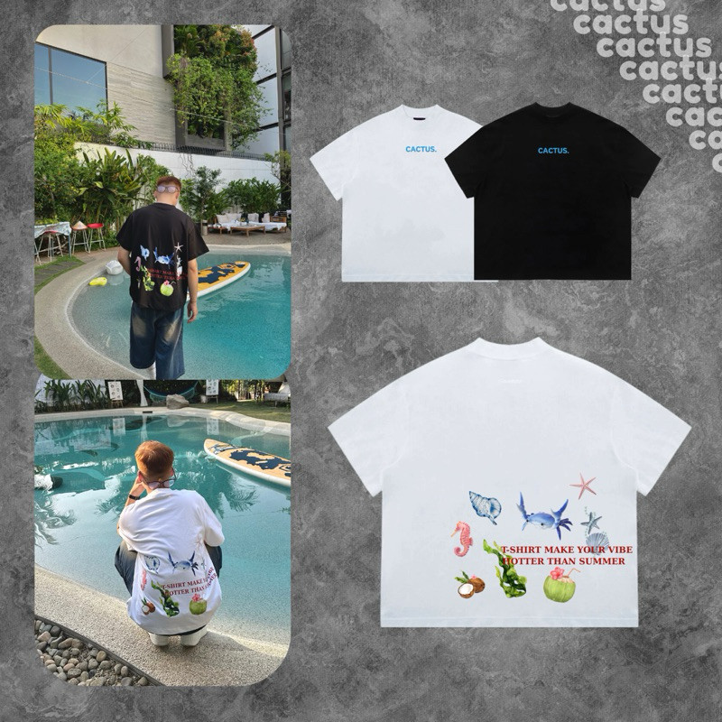 T-Shirt Boxy Cotton 270GSM "Hải Sản"