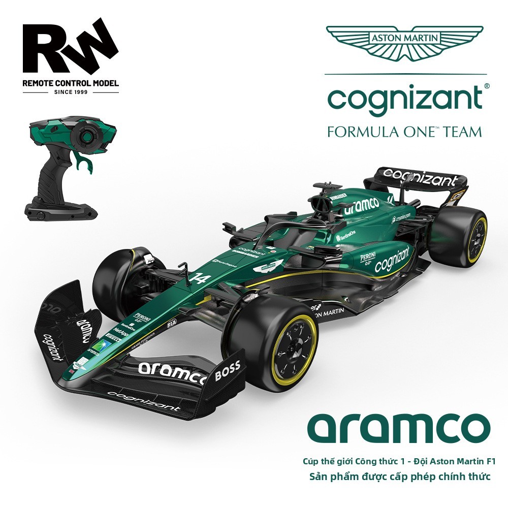 Xe Đua F1 Aston Martin AMR24 1:14 Điều Khiển Từ Xa RC Mô Hình Sưu Tầm Cho Bé Trai