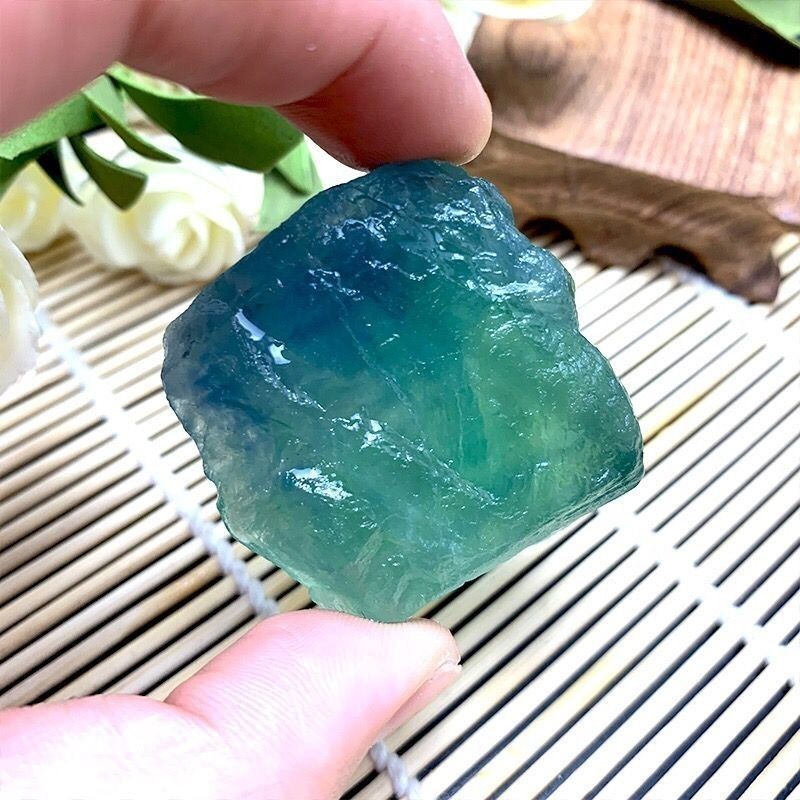 Đá Pha Lê Tự Nhiên Nhiều Màu Sắc Fluorite Đá Thô Trang Trí Văn Phòng Hương Liệu Quặng Xanh Xanh Xanh