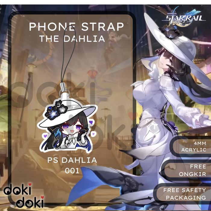 DOKIDOKI PHONE CHARM STRAP HP CONSTANCE THE DAHLIA HONKAI STAR RAIL - PS DAHLIA 001