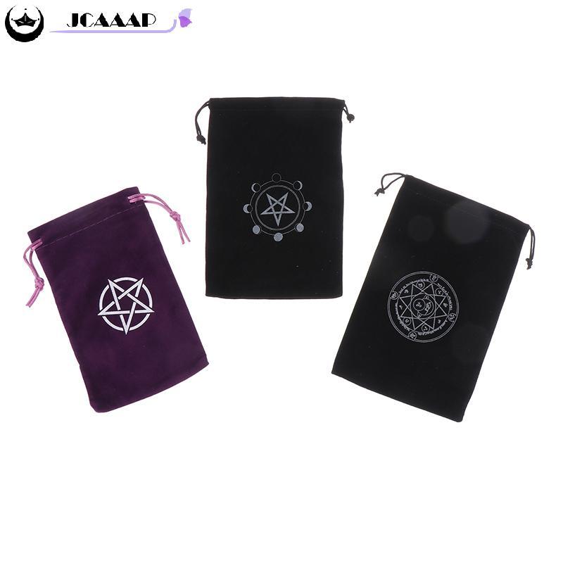 Jcaaap 1 Nhung s Oracle Thẻ Túi Bảo Quản Runes Chòm Sao Bói Toán Phụ Kiện Trang Sức Xúc Vice Túi Dây