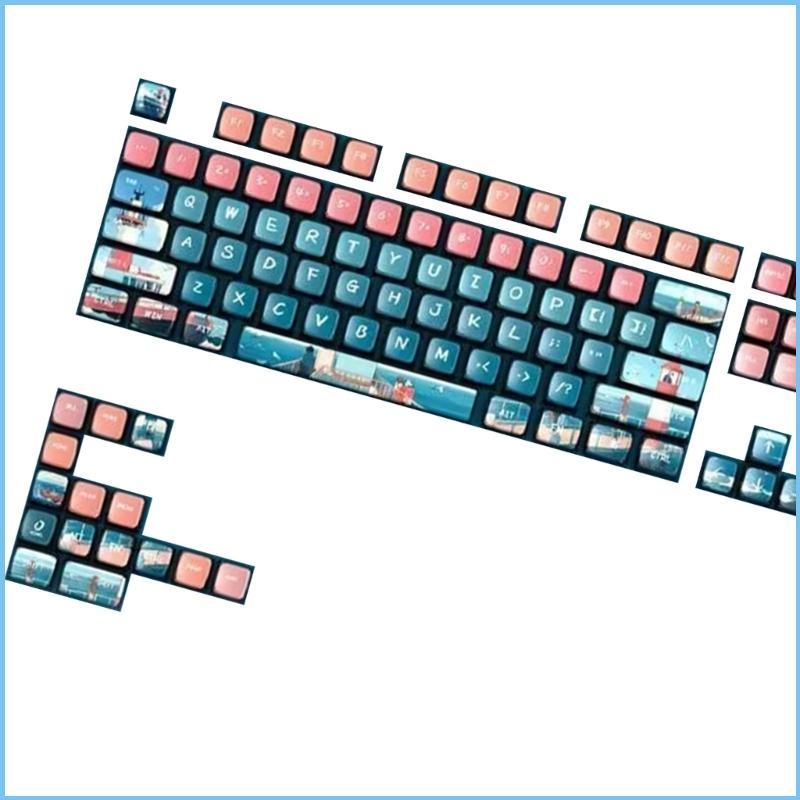 EZ Low Light Tối ưu hóa Keycaps Set 119Key Puddings Backlit PBT PC Xây dựng để chơi game ban đêm và 