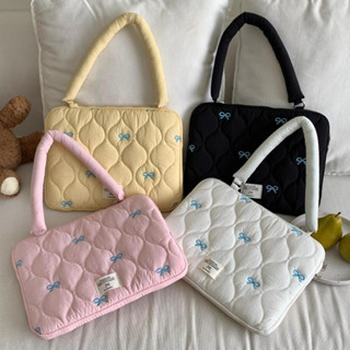 Túi Laptop INS Phong Cách Hàn Quốc Kim Cương Nơ Chống Sốc Một Vai Laptop Tay Thích Hợp Cho 13 13,6 14 15 15.6inch