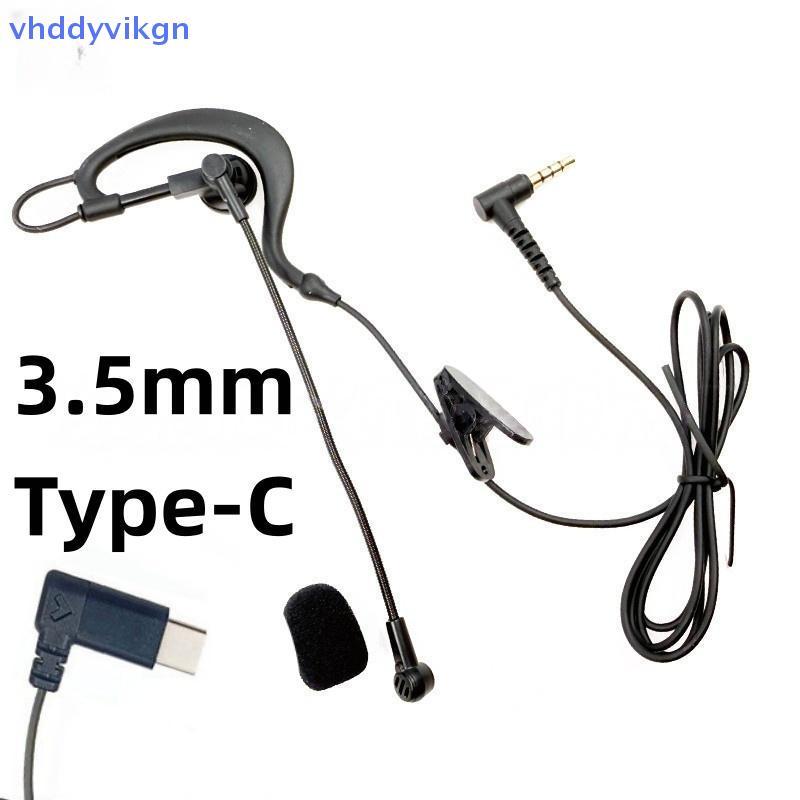 VHDD 1 Cái Tai Treo Loại Trọng Tài Tai Nghe 3.5mm / Type-C Giao Diện Cho V6 Pro + Mũ Bảo Hiểm Xe Máy