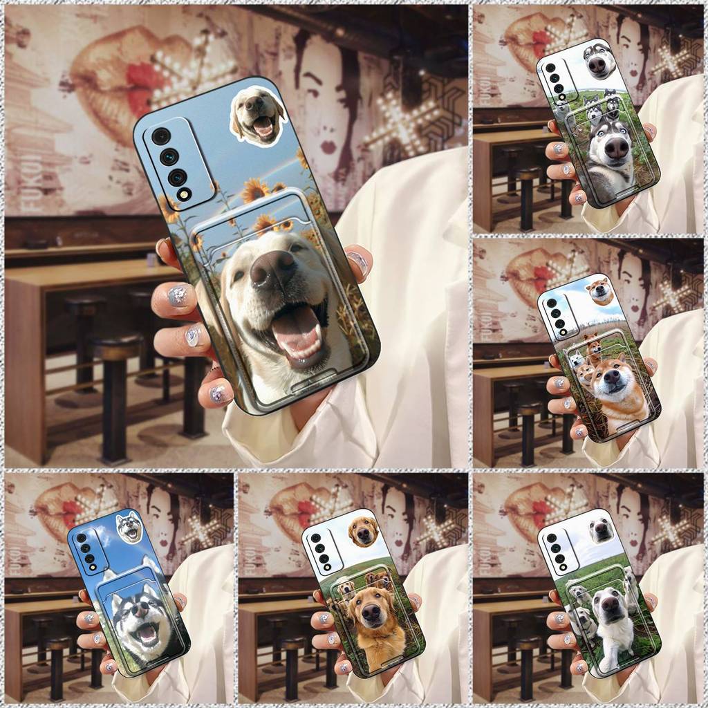 Túi Đựng Thẻ Silicon Ốp lưng Huawei Nzone S7 Pro 5G / Honor Play5T Pro Graffiti Mèo Chống Bụi Bẩn Ốp