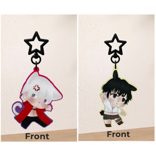 PREORDER devil may cry matching keychains, Dante, Lady, dmc