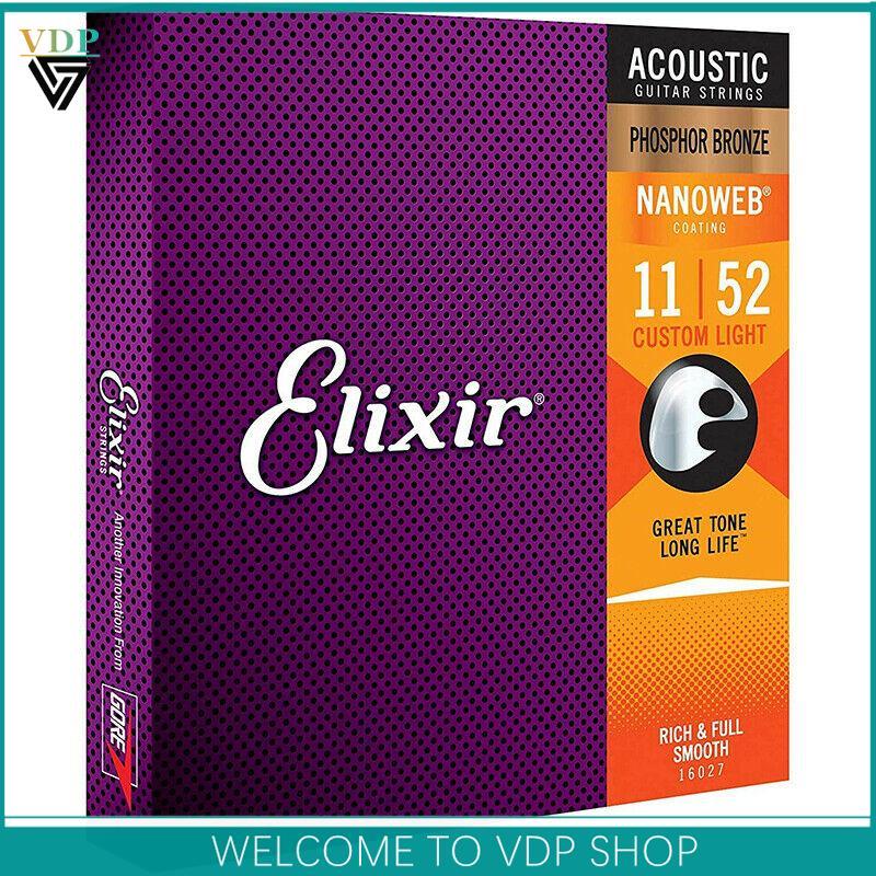 Dây đàn guitar acoustic Elixir Nanoweb Phosphor 16002 16027 16052 16077 16102