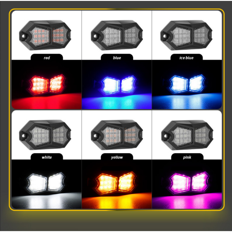 Đèn Khí Quyển Bên Ngoài Tự Động Dưới Đèn Led Neon Đèn 18 LED Xe Tải LED Đèn Đá 12V 24V Van Xe Tải