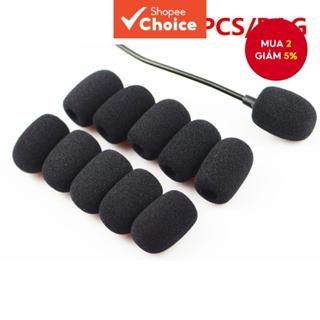 Bộ 10 miếng xốp đen phủ đầu micro chống gió