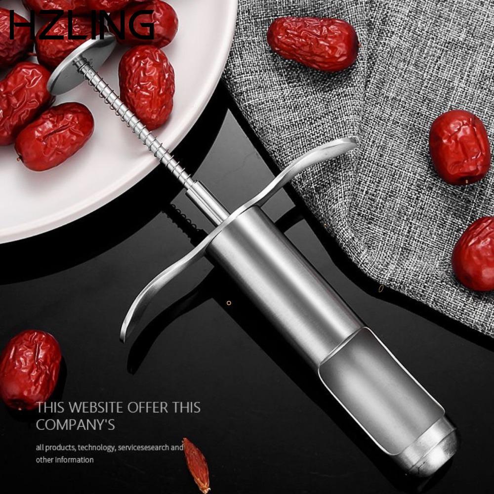 HZLING Táo tàu Corer, Thiết kế cầm tay Red Dates Fruit Core Remover, Chất liệu thép đa chức năng Chứ