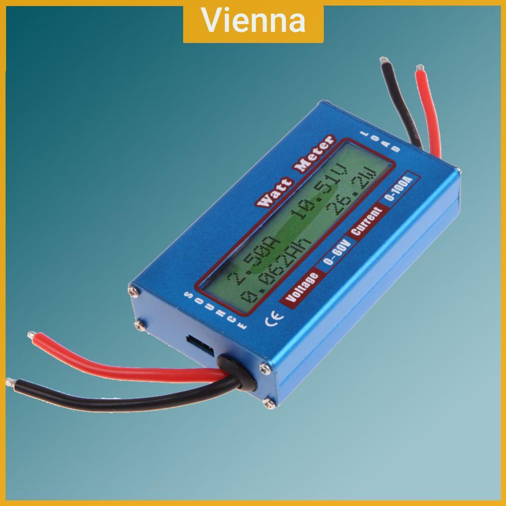 Bộ phân tích nguồn DC Watt Volt Amp Meter LCD Kỹ thuật số 12V 24V Năng lượng mặt trời Máy phân tích 