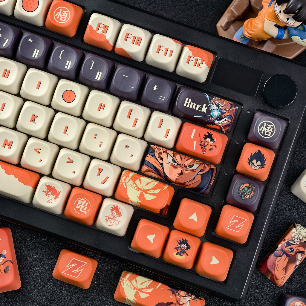 MAIMOOO Dragon Ball Keycap Cherry / MOA Profile 130 Phím PBT Son Goku Kakarotto Keycap Nhuộm Thăng H