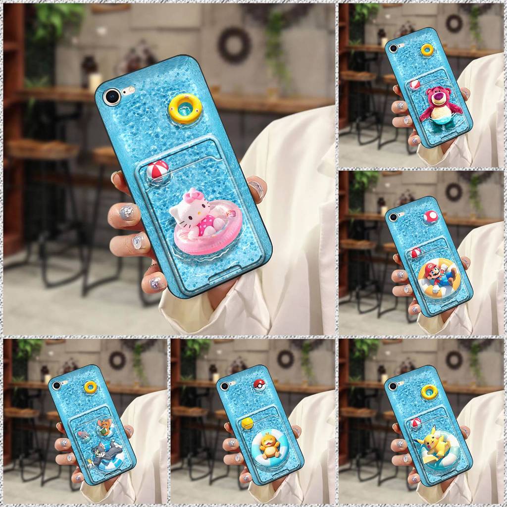 Ốp Điện Thoại Bền Cho iphone 7 / 8 / SE 2020 / 2022 / SE2 / SE3 / ip7 / ip8 Túi Đựng Thẻ Silicon Chố