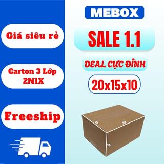  hộp giấy gói hàng thùng carton 20x15x10 bộ 100 
