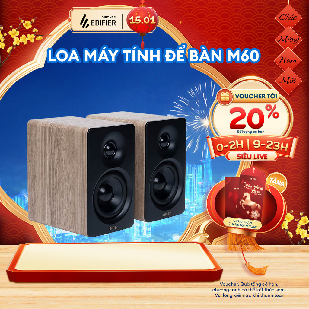 Loa Máy Tính Bluetooth Để Bàn EDIFIER M60 - Kiểu Dáng Nhỏ Gọn - Công Suất 66W - Âm Thanh Sắc Nét - 1