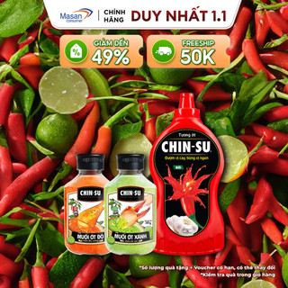  Combo 1 Xốt Muối Ớt Xanh + 1 Xốt Muối Ớt Đỏ + 1 Tương Ớt Chinsu 1Kg 