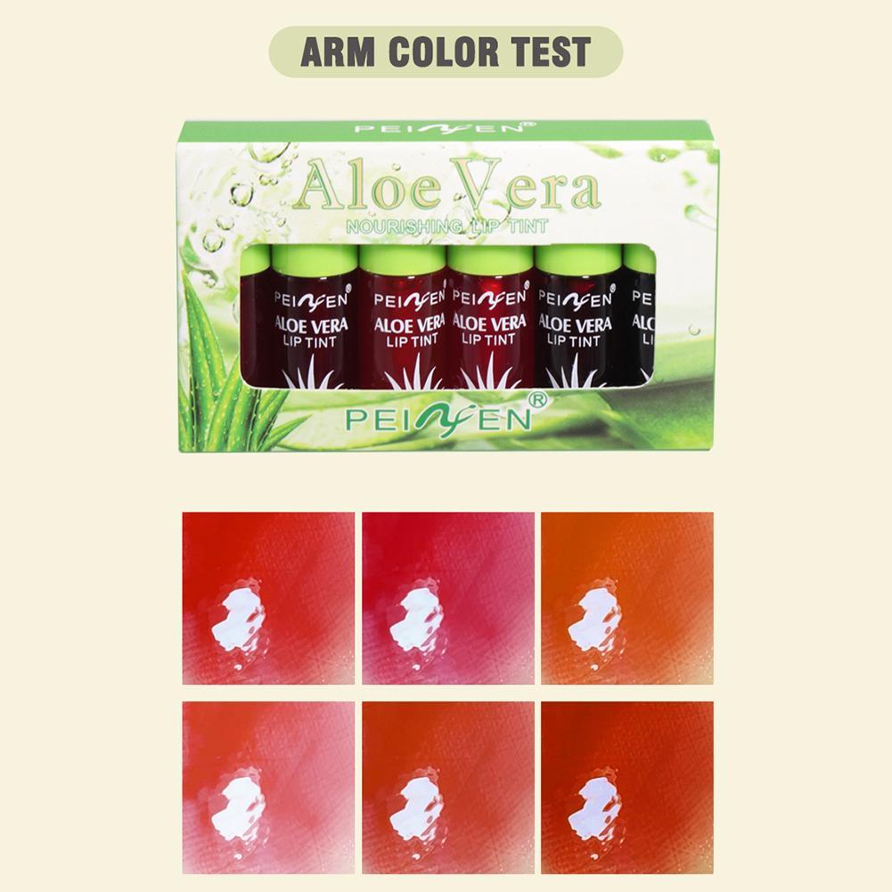 6 Cái / bộ Son Môi Lô Hội Dưỡng Ẩm Son Bóng