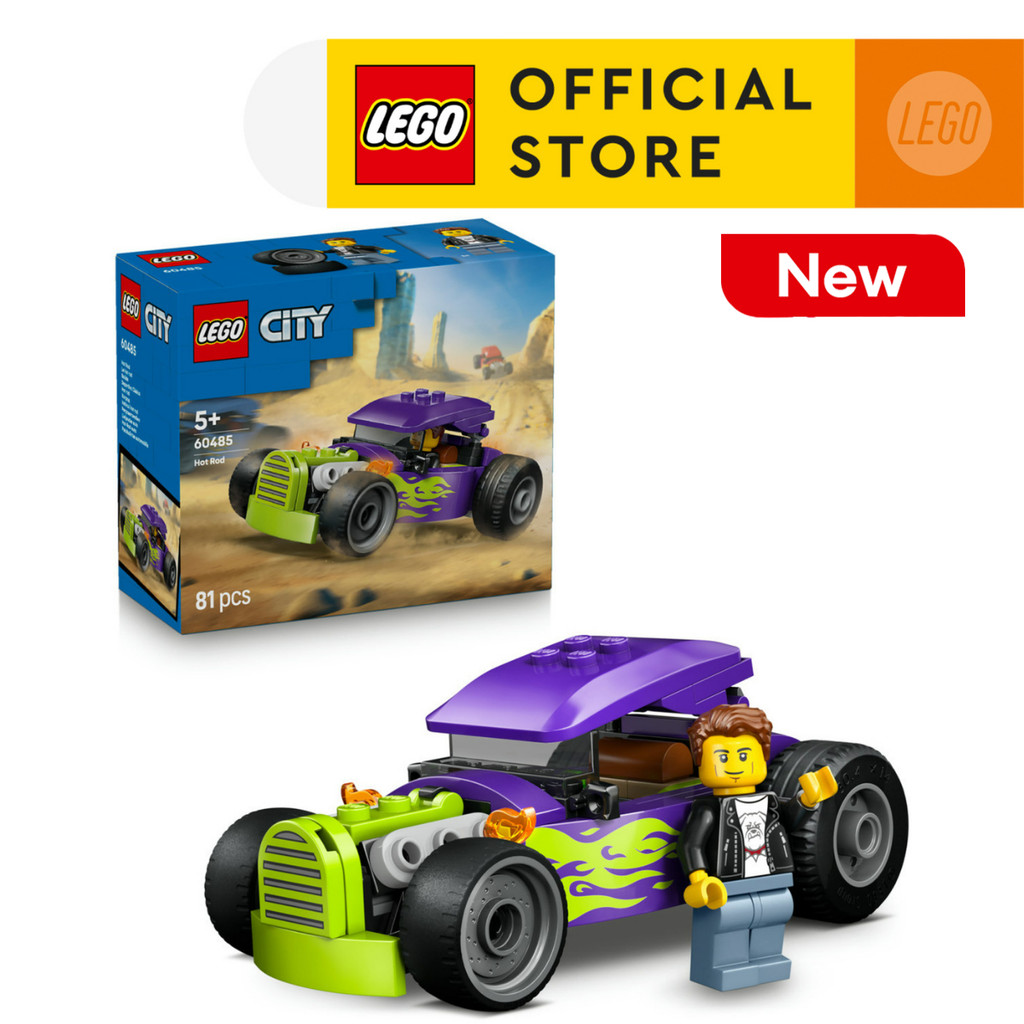 LEGO CITY 60485 Đồ Chơi Lắp Ráp Xe Hot Rod Phong Cách