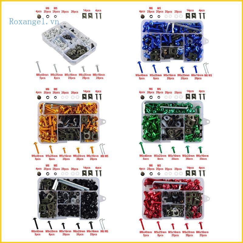 177PCS/Set M6 M5 Fairing Bolts Kit Bodywork Screws Nut For Motorcycle 6 colors